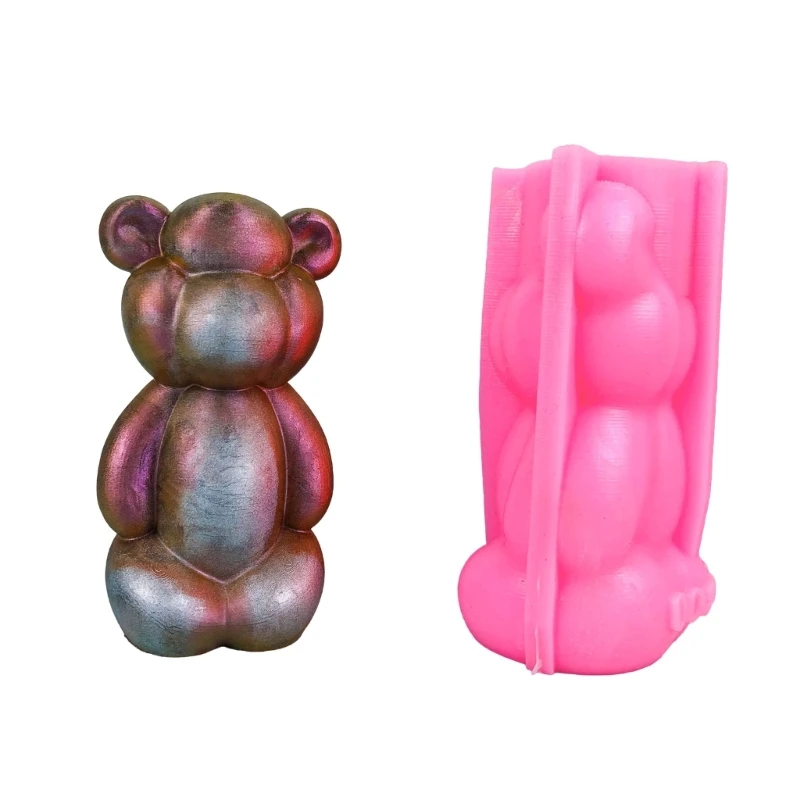 Lovely Bear Silicone Mold for Home Decoration Easy Cleaning Artistics Mold for Handmade Sweets and Craft Supplies