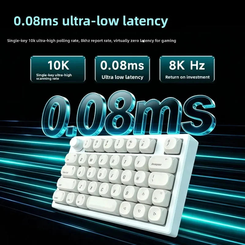 Ajazz for AK039 Magnetic Switch One Handed Gaming Keyboard 38 Keys 8K RT Low Latency Metal Knob Wired Keypad for PC ESports Game - view 5