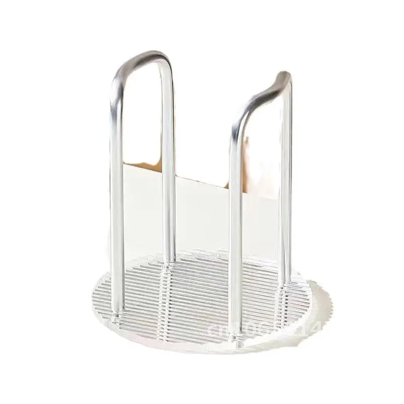 

Luxury Acrylic Cup Holder Desktop Tea Water Storage Rack Single Double Seat Gold/Silver Minimalist Style for Household Use