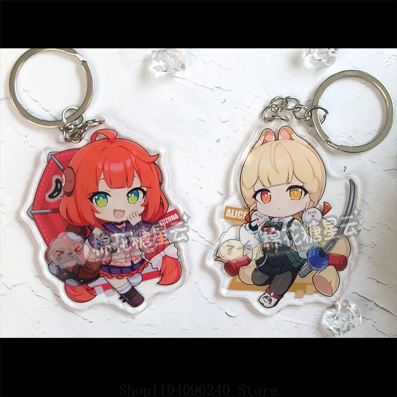 

Zenless Zone Zero Ukiba Yuzuha Alice Thymefield Anime Cosplay Acrylic Schoolbag Key Chain Pendant Keychains Toy Backpack Pendant