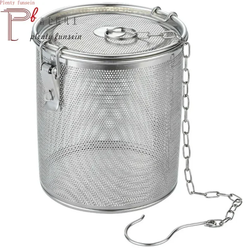 Panier de saumure en acier inoxydable 304, sac de matériau de saumure, sac filtrant, grand matériau, écran filtrant, boule d'assaisonnement, boîte d'assaisonnement