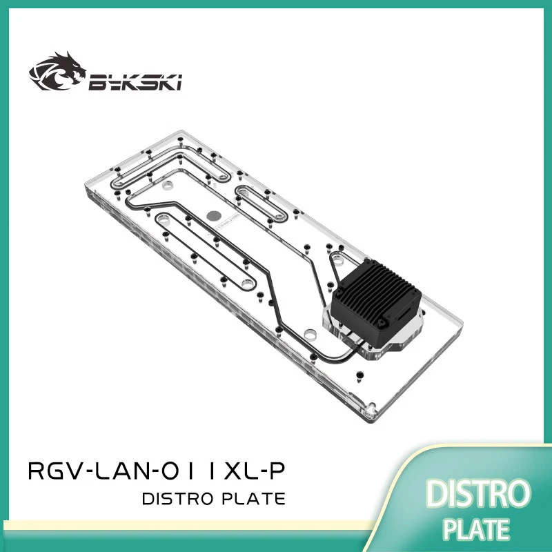 BYKSKI RGV-LAN-O11XL-P 아크릴 탱크 LIANLI O11 다이내믹 XL 컴퓨터 케이스용 / 콤보 DDC 펌프 냉각수 분배판