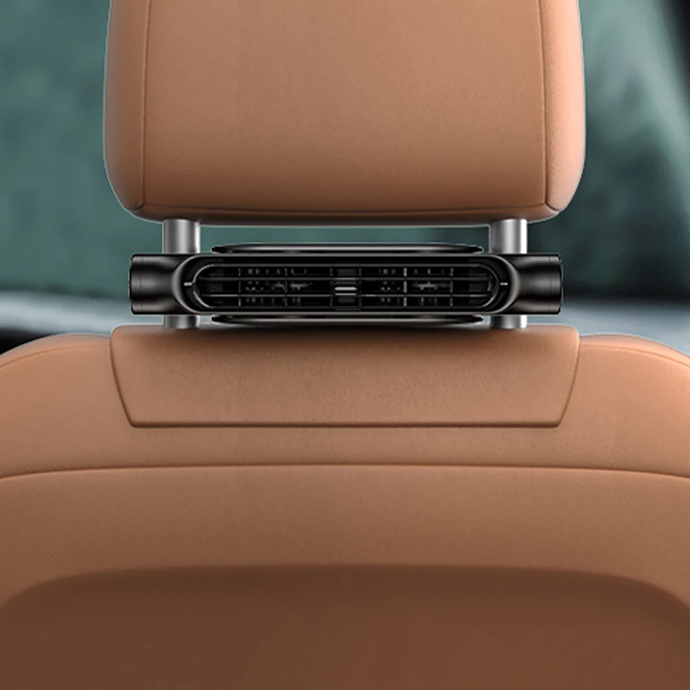 Car Neck Cooler Rechargeable Car Seat Headrest Fan 3 Speeds Cooling Backseat Fan Summer Accessories for Sedan SUS RV Truck