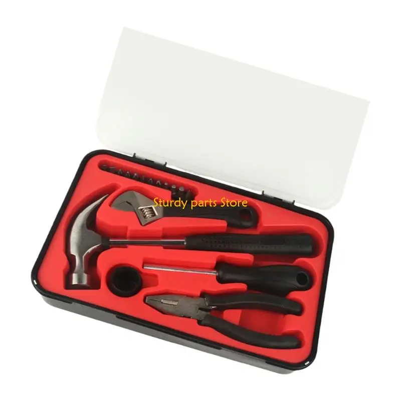 97qc 17pcs Set strumenti per riparazione della casa con set strumenti meccanico stoccaggio mane stoccaggio