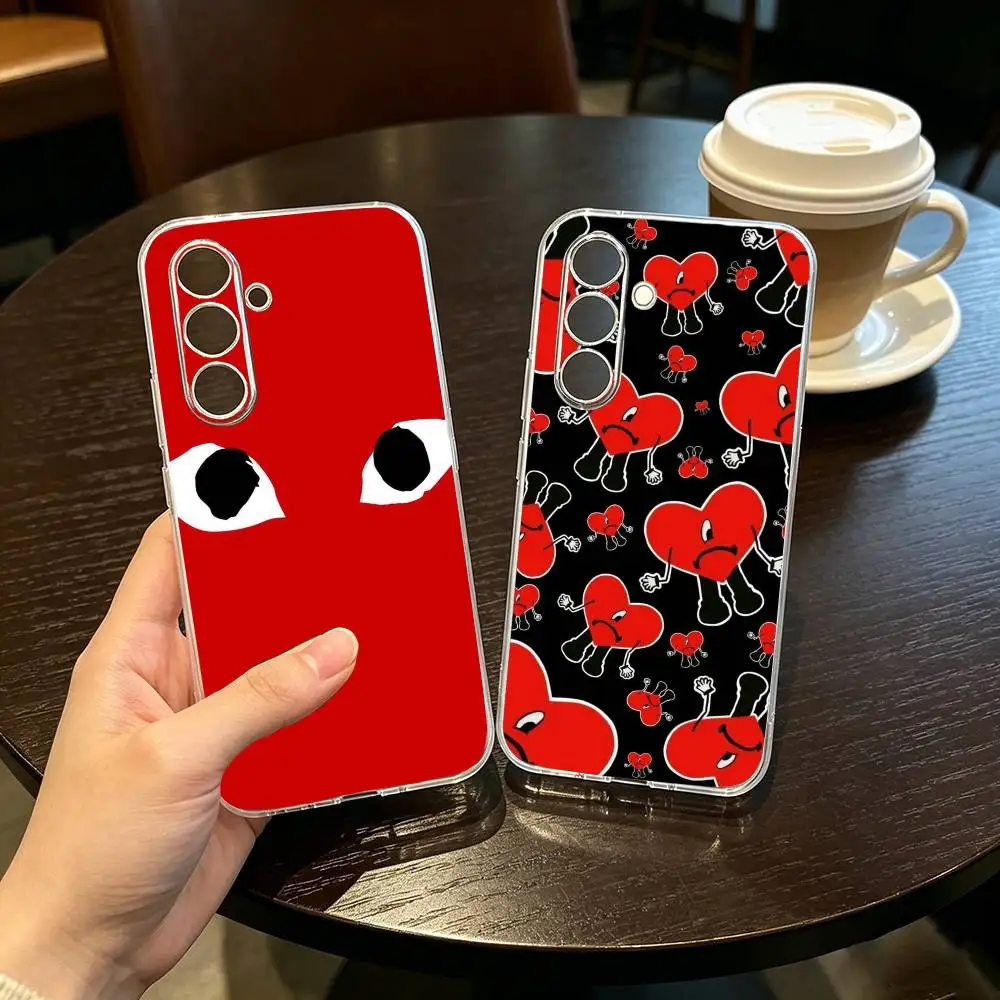 Capa de Telefone Love Mafia La Mafia Del Amors Transparente de Silicone Macio para Samsung A10, 12, 20, 21S, 30, 31, 40, 50, 51, 52, 70, 71