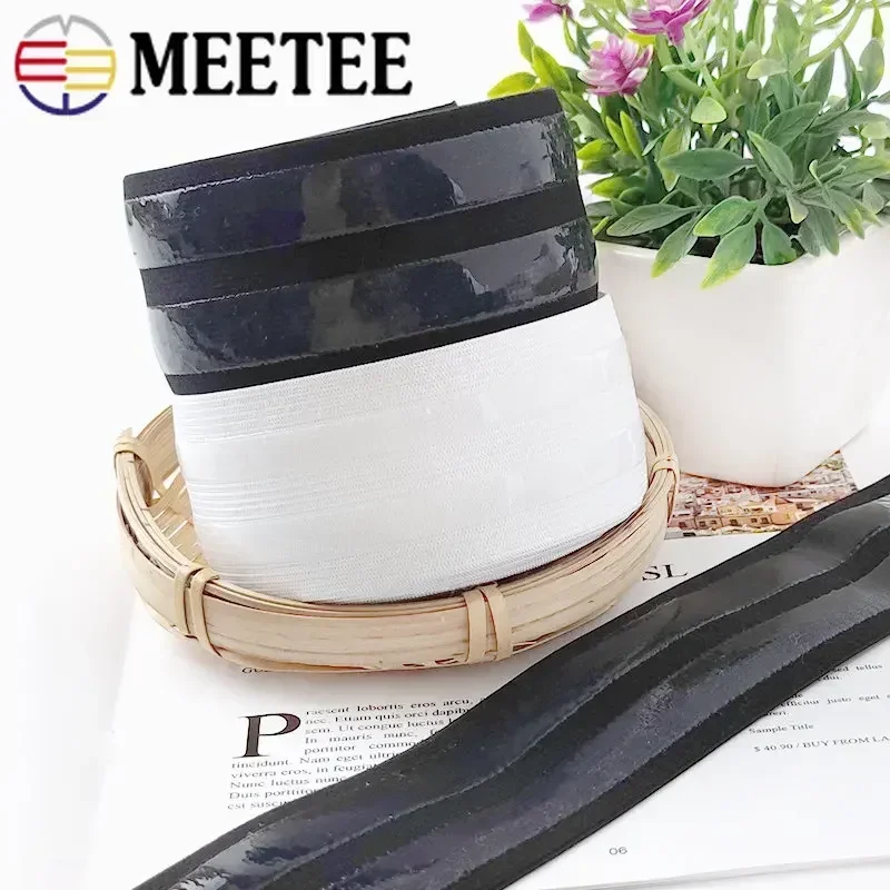 1/2/3M 5cm Non-slip Silicone Elastic Band Nylon Polyester Rubber Bands DIY Clothes Sewing Pants Belt Stretch Webbing Tapes