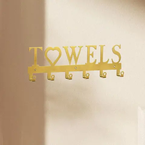 Organizador de ganchos de pared dorados de Metal resistente, colgador multiusos para llaves y abrigos para el hogar, la oficina y la entrada, ganchos utilitarios duraderos y elegantes