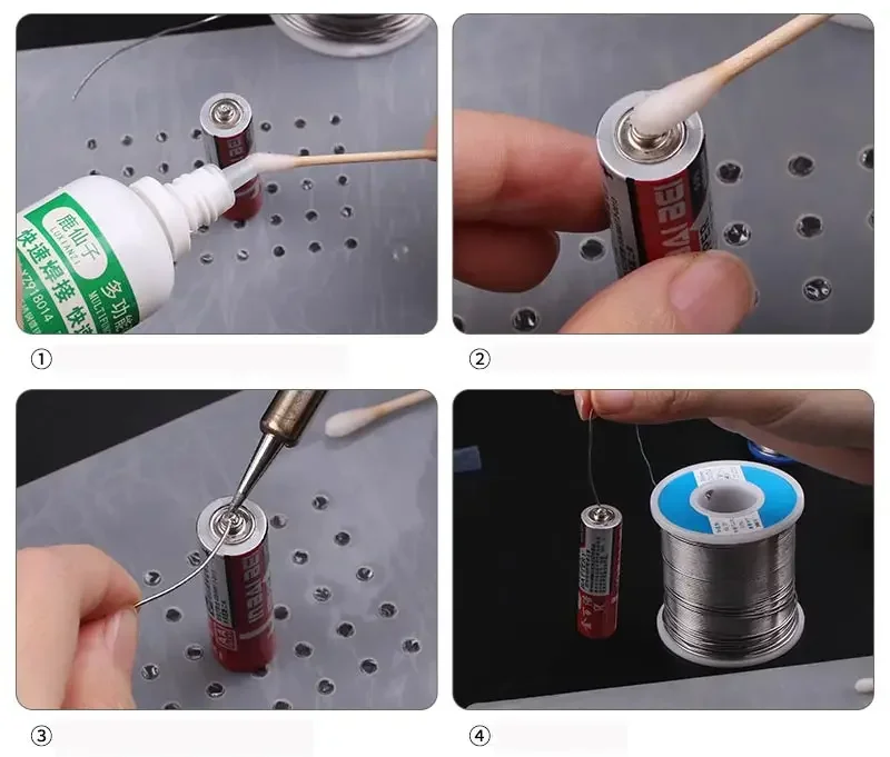 Powerful rosin soldering agent No-clean flux Stainless steel white steel plate iron 18650 battery welding water liquid flux