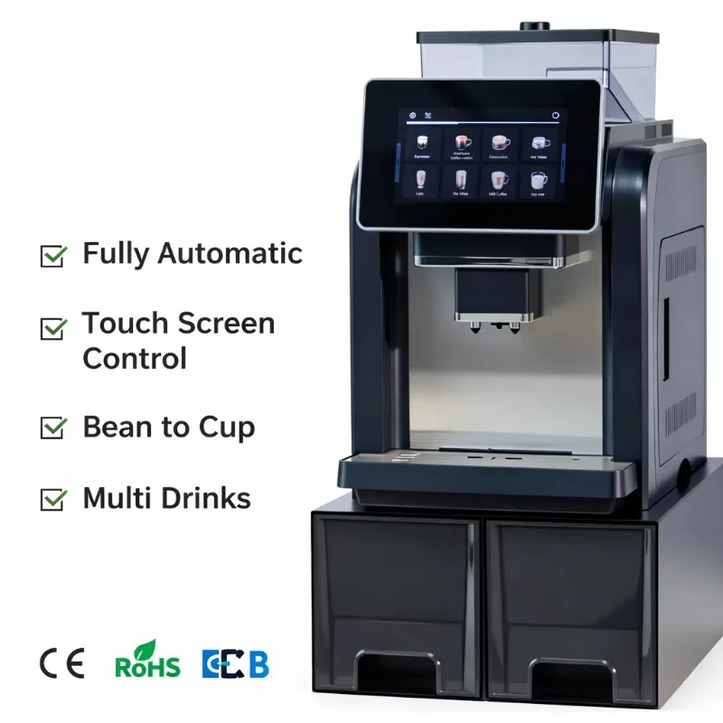 

Commercial Use Intelligent Fully Automatic Electric Espresso Touch Control Coffee Machine With CE CB EMC Certificated