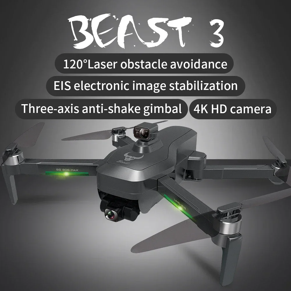 ZLL SG906 MAX Drone 4K Professional HD Camera 3-Axis Gimbal ElS Anti-Shake GPS 5G Laser Obstacle Avoidance Aerial Camera