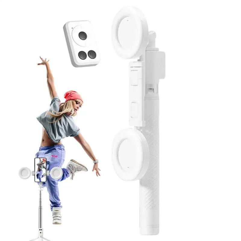 

Phone Tripod With Light 6 In 1 Phone Tripod Holder Multifunctional Cell Phone Tripod Stand Extendable Tripod With Wireless