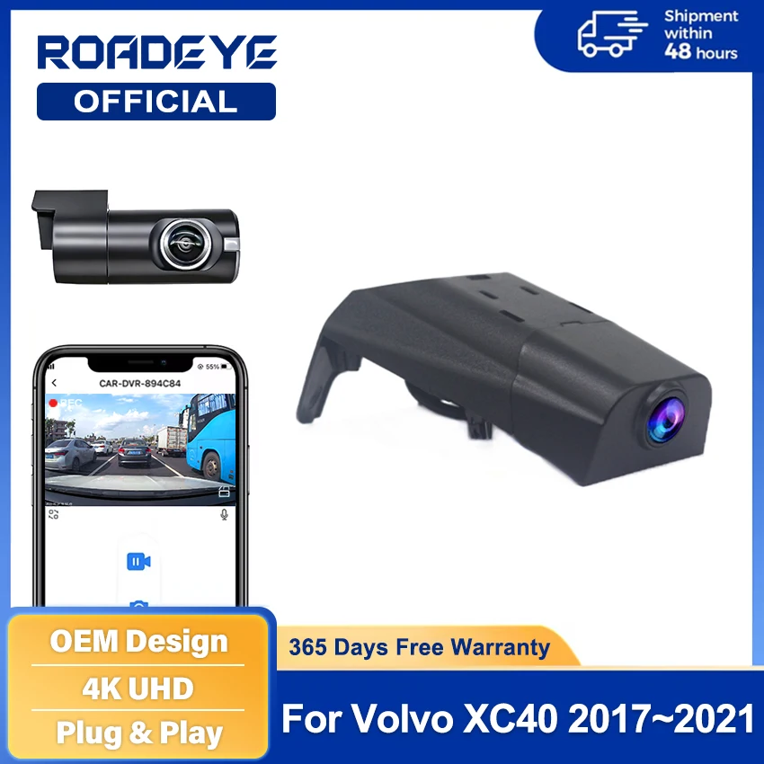 

For Volvo XC40 2017~2021 Front and Rear 4K Dash Cam for Car Camera Recorder Dashcam WIFI APP Car Dvr Recording Devices