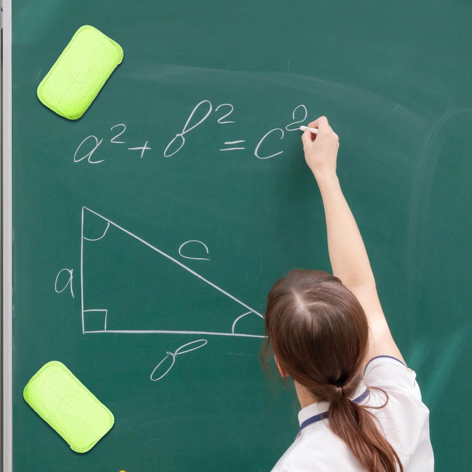 

10 Pcs Magnetic Plate Wipe Dust-free Chalk Board Wiper School Supplies Whiteboard Eraser Cleaner