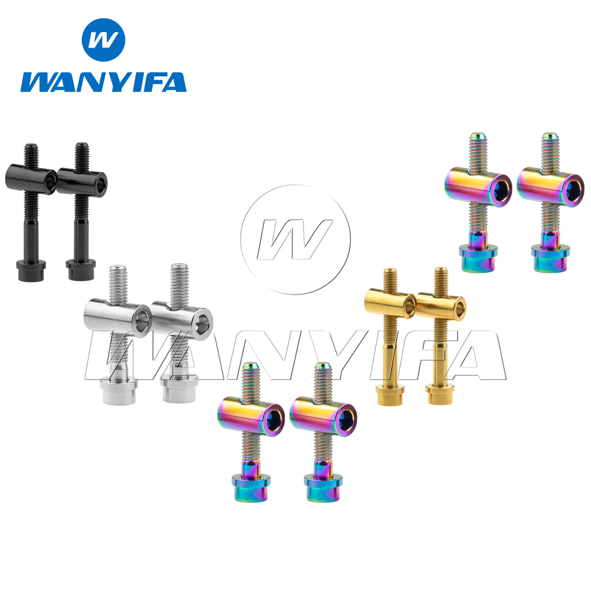 Wanyifa Titanschraube M5 x 30/40 mm Schrauben + Muttern für Thomson Sattelstütze MTB Rennrad Sattelstütze Sattel fest