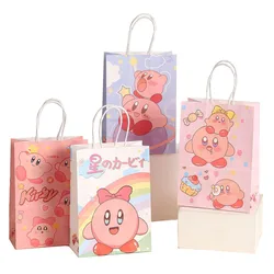 12Pcs/Set Kirby Party Supplies Gift Bag flat pocket Children Cartoon Theme Happy Birthday Candy Bag Toys Supplies