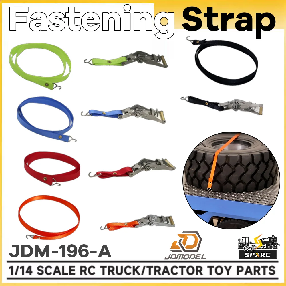 Rope Tightener Fastening Strap Binding Strap Tensioner JDM-196-A Length 39.5CM For 1/14 Tamiyaa RC Truck JDM DIY Toy Model Parts