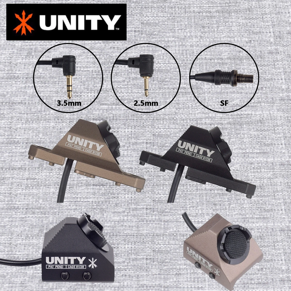 

UNITY Remote Pressure Switch For Surefire M300 M600 2.5/3.5mm/SF Plug Button Fit Mlok Keymod 20mm Rail For DBAL-A2 PEQ15 Laser