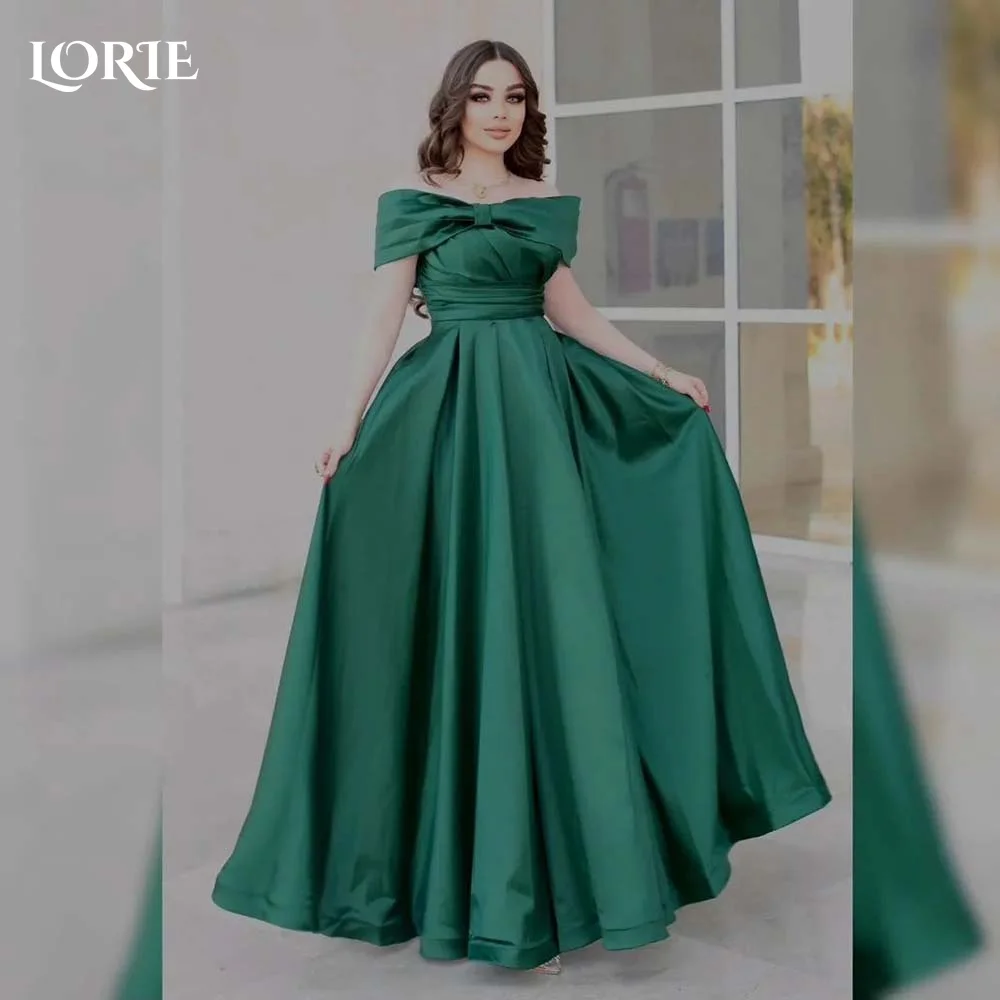 

LORIE Strapless A-Line Evening Dresses Off Shoulder Sleeveless Bow Backless Prom Dress Arabia 2024 Dubai Party Gowns Saudi Gowns