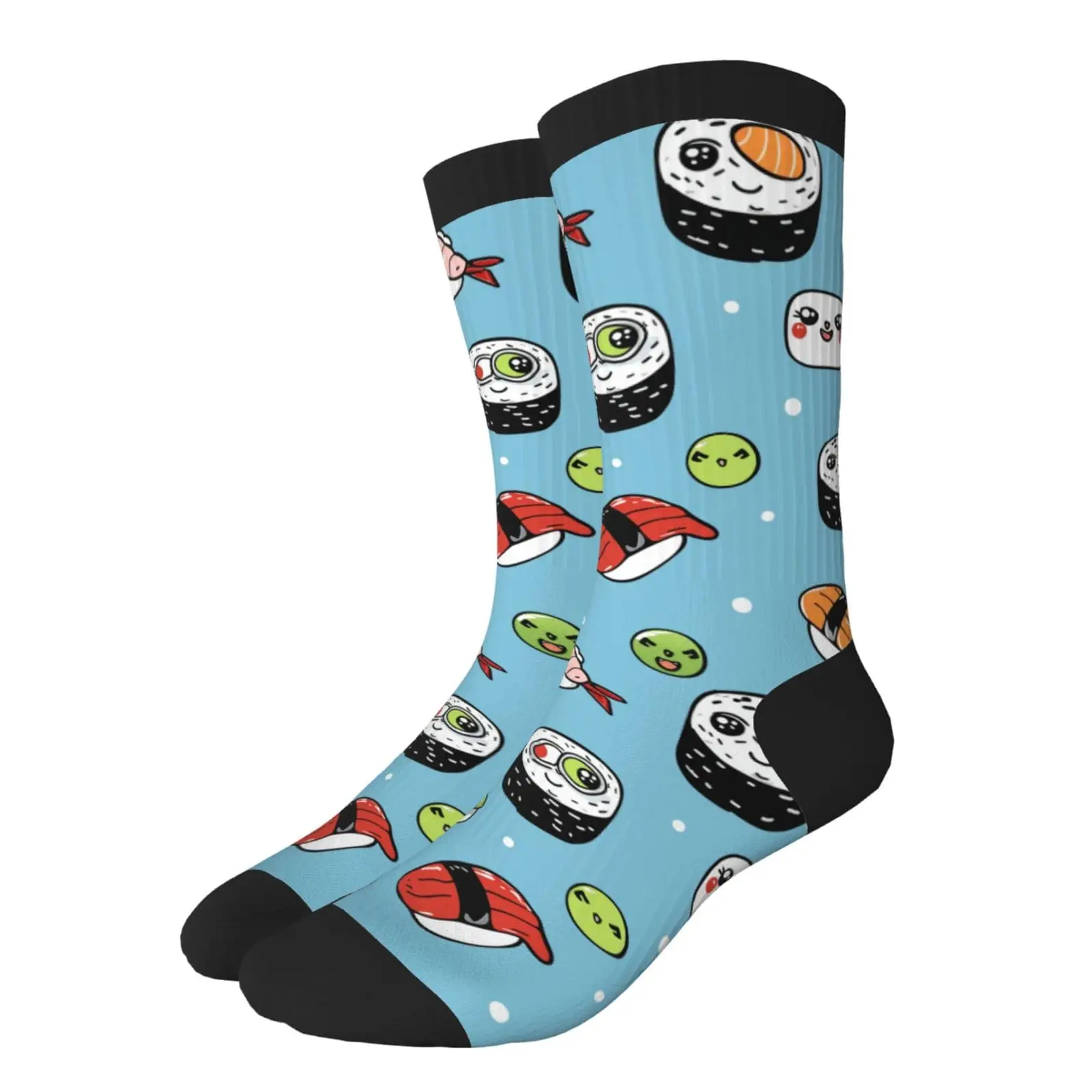 

Cartoon Cute Sushi Socks Novelty Crew Socks Funny Crazy Dress Socks Gifts For Women Men And Teens