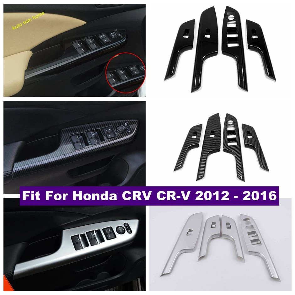 

Inner Door Window Glass Lift Control Switch Button Decor Panel Cover Trim Fit For Honda CRV CR-V 2012 - 2016 Auto Accessories