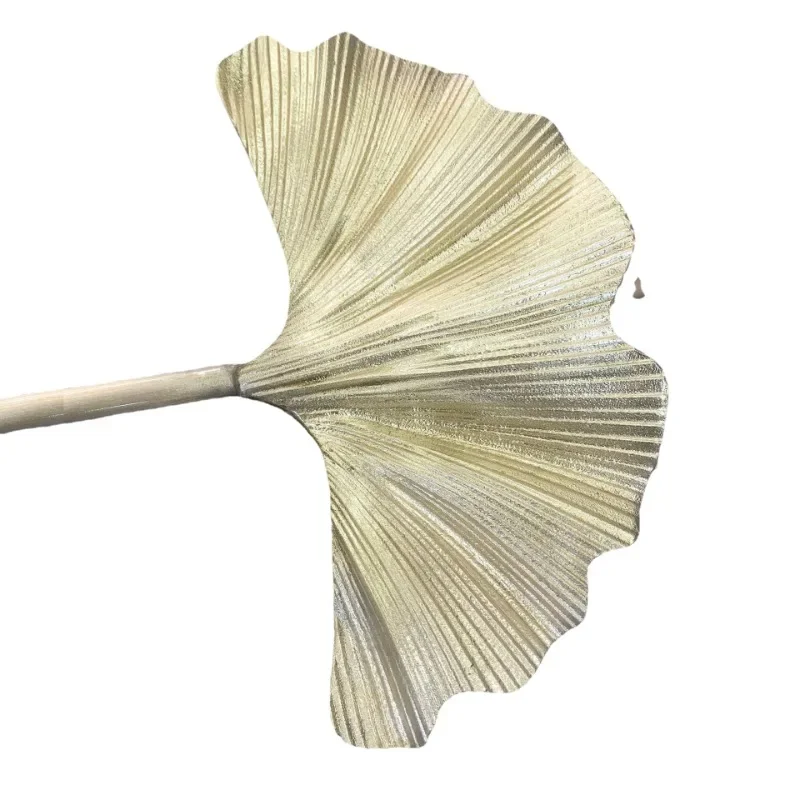 

Modern simple handmade all-copper living room wall hanging pure copper casting ginkgo biloba villa hotel designer