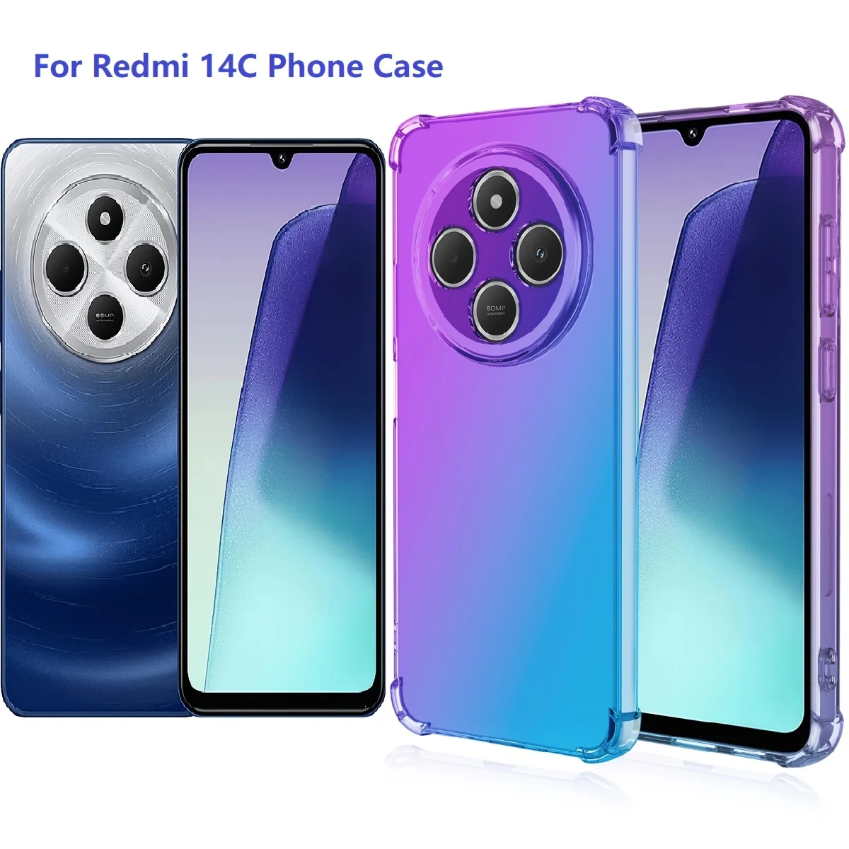 

Xiaomi Redmi 14C Gradient Color Mobile Phone Case Anti-fall Mobile Phone Cover Redmi A4 Casing