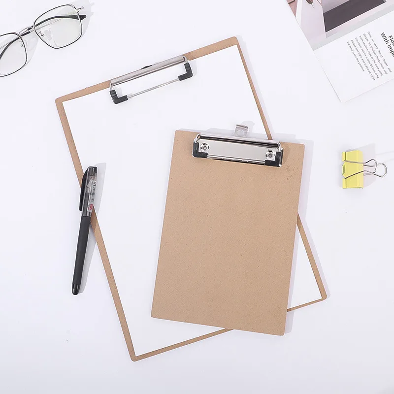 1pcs A4/A5 Wooden Writing Clipboard Paper File Folder Sketching Meeting Record Portable Folder Boards Stationery Office Supplies