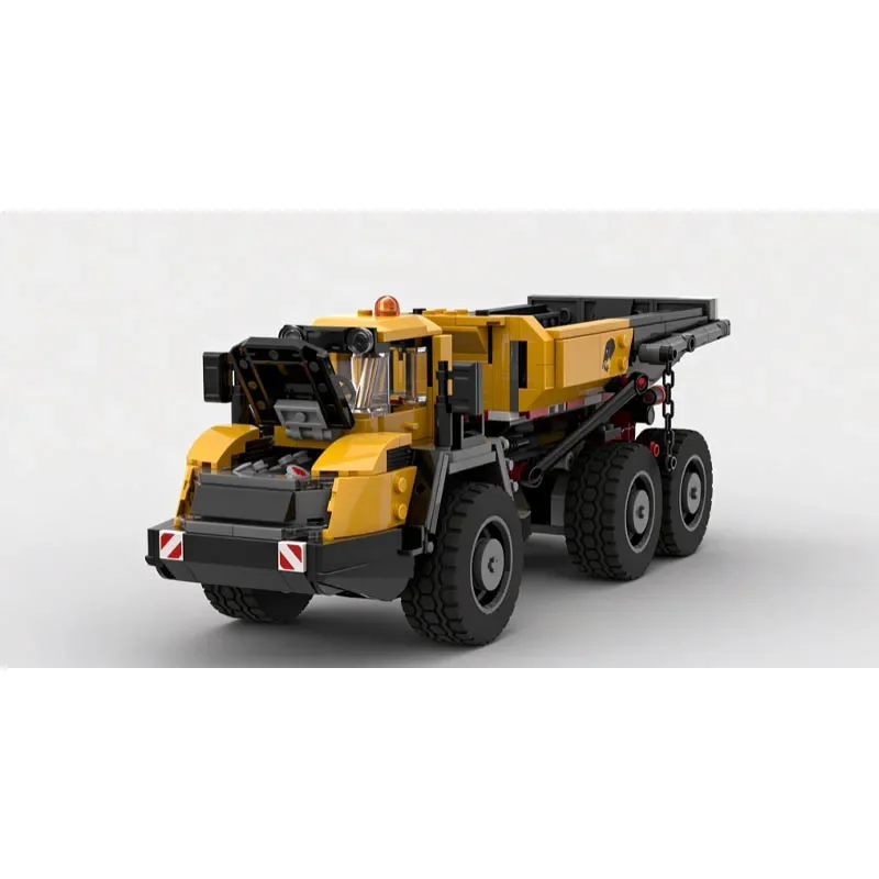 Building Block Model MOC-270950 Traffic Emergency Transport Tilt Dump Truck 564 Parts Creative Custom Christmas Toy Gift