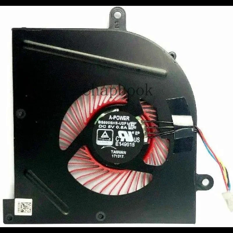 CPU Cooling Fan for Msi GS63 GS63VR GS73 GS73VR GS62 MS-17B1 MS-17B2 MS-16K2 MS-16K3 Stealth Pro BS5005HS-U2F1 4WIRES