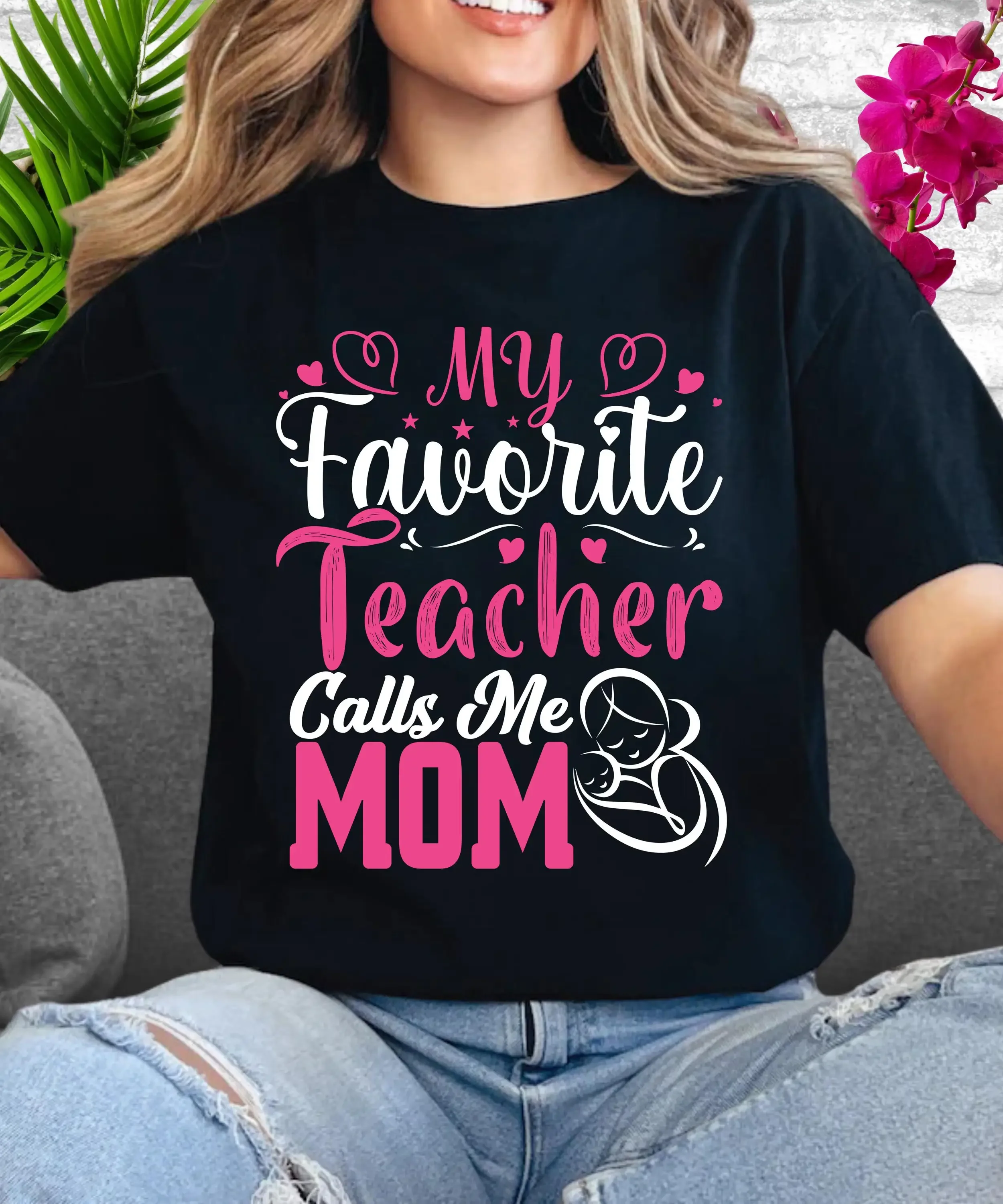 Mi Maestra Favorita Me Llama Mamá, Camiseta del Día de la Madre, Camiseta para Mamá, Vida de Madre