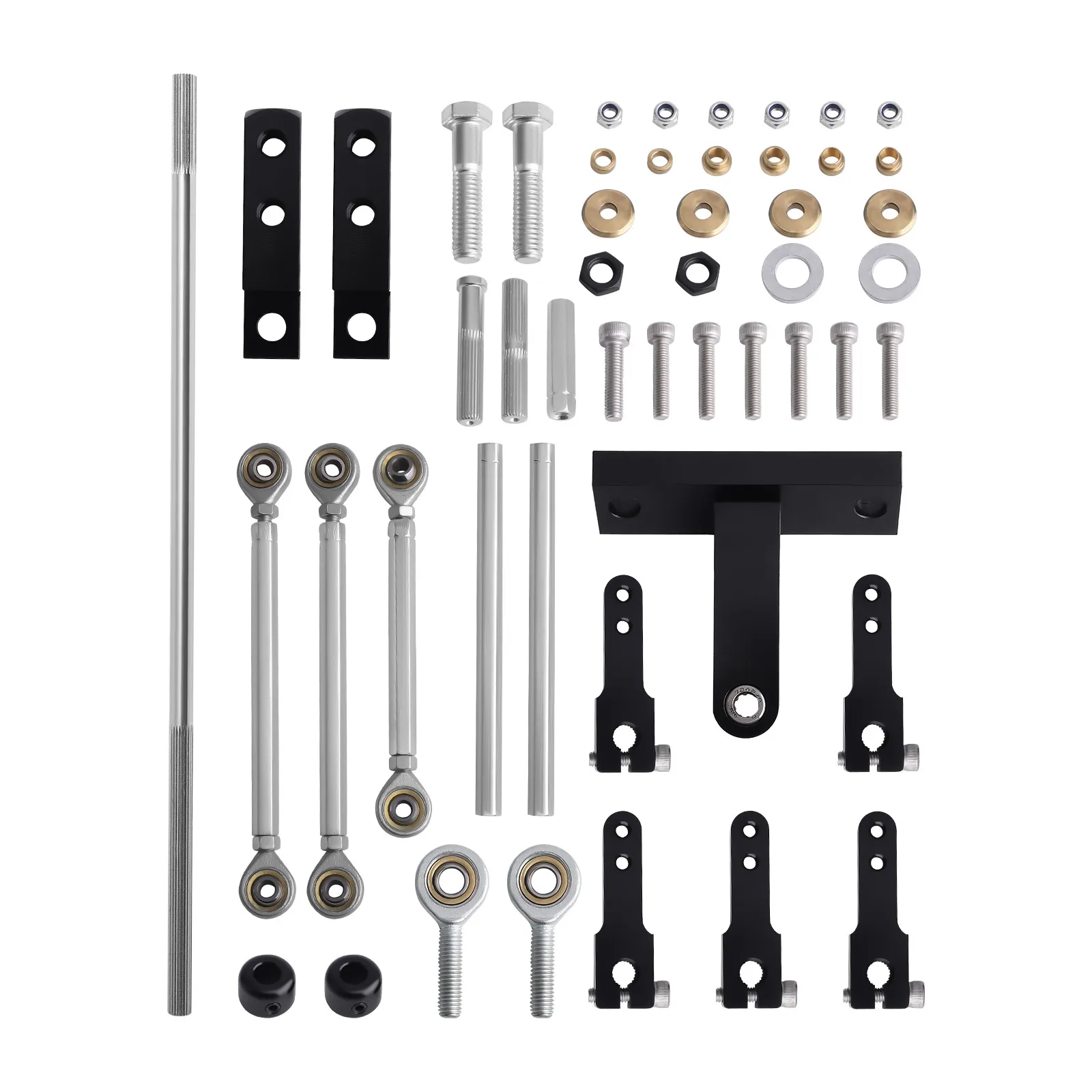

Universal Dual Carburetor Carburettor Blow Linkage Kit Replacment - Black