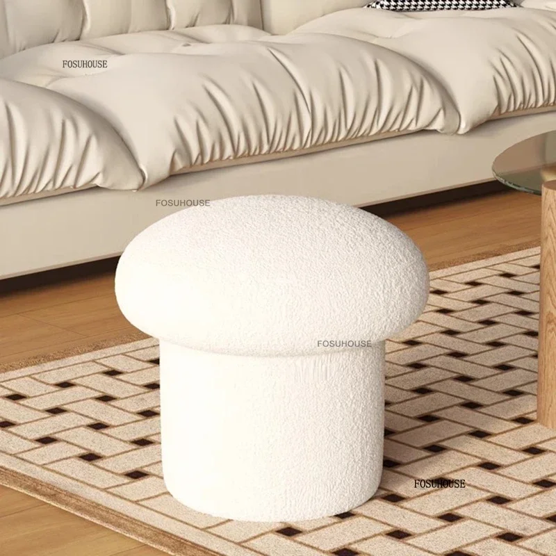 الشمال امبسوول البراز مصمم أثاث غرفة المعيشة المنزل الأحذية تغيير البراز جولة الفطر منخفضة البراز الشرفة المدخل العثمانيين