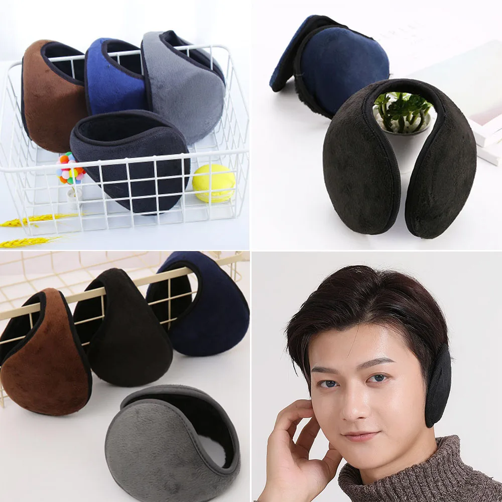 Insulated Fleece Earwarmer Windproof Cozy Adjustable Ear Warmers Stylish Winter Accessory For Men New 2024