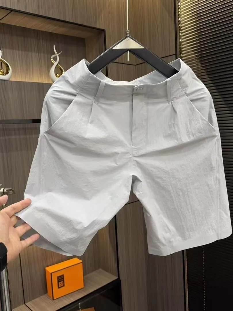 

Men's Summer Thin Breathable Five-Part Beach Pants Straight Leg Short Shorts Slimming Pure Color Fashionable Casual Cotton ...