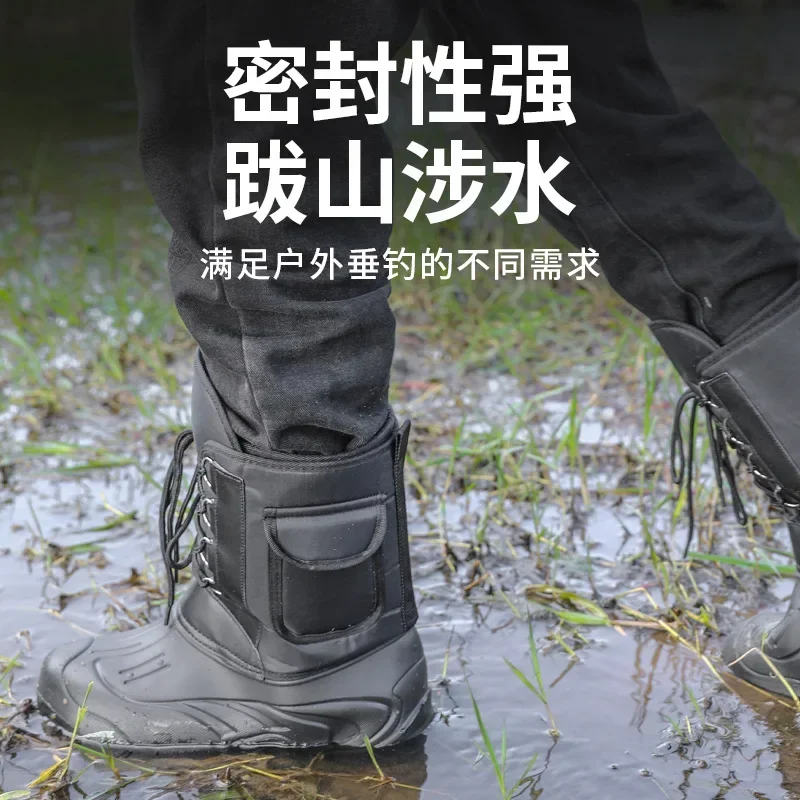 Winter Outdoor Warm Fishing Shoes 낚시 매니아를 위한 Non-slip Waterproof Ice Fishing Snow Boots Fishing Boots  낚시 신발 낚시와 암초 신발