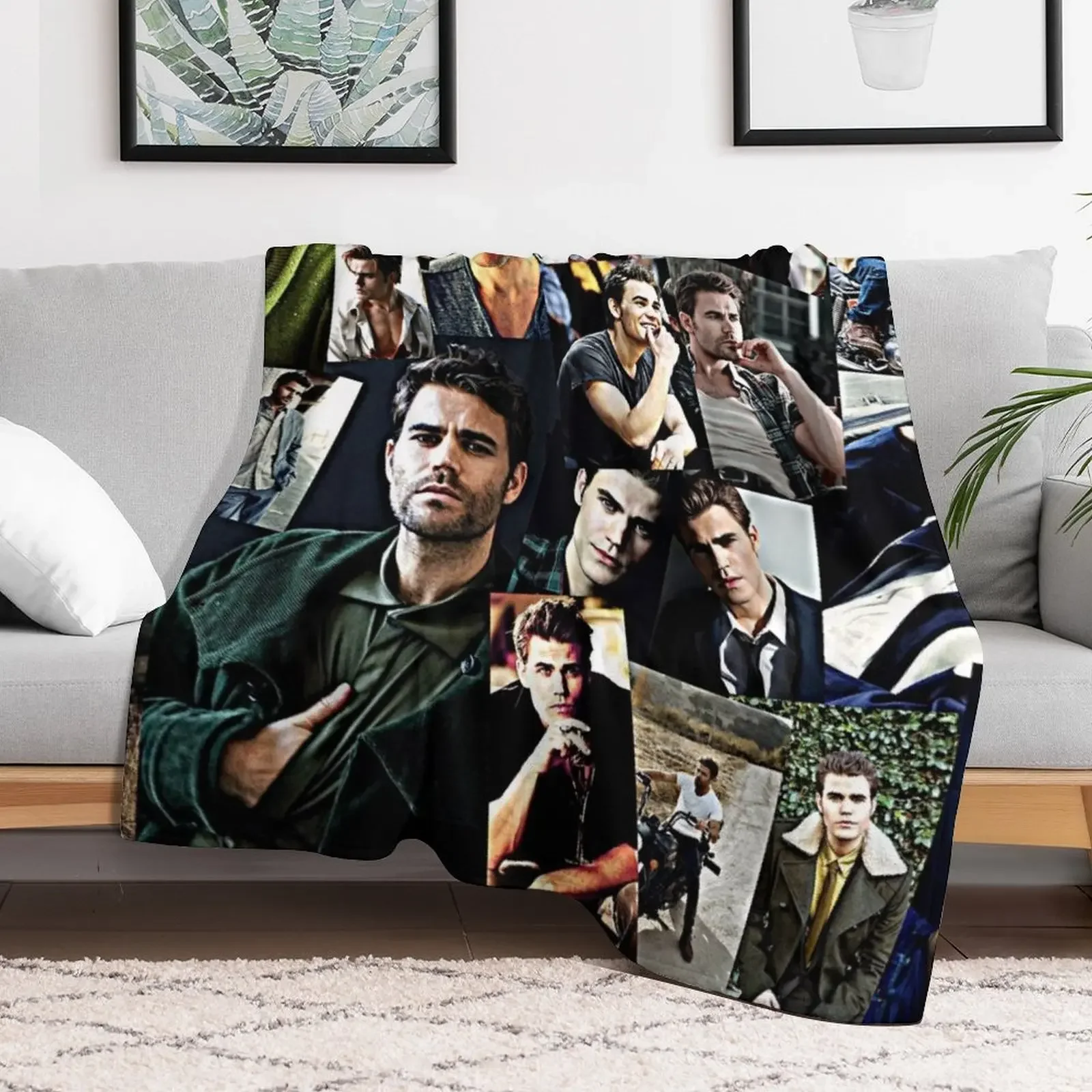 paul wesley Throw Blanket Soft Comfort Blanket for Reading Watching TV