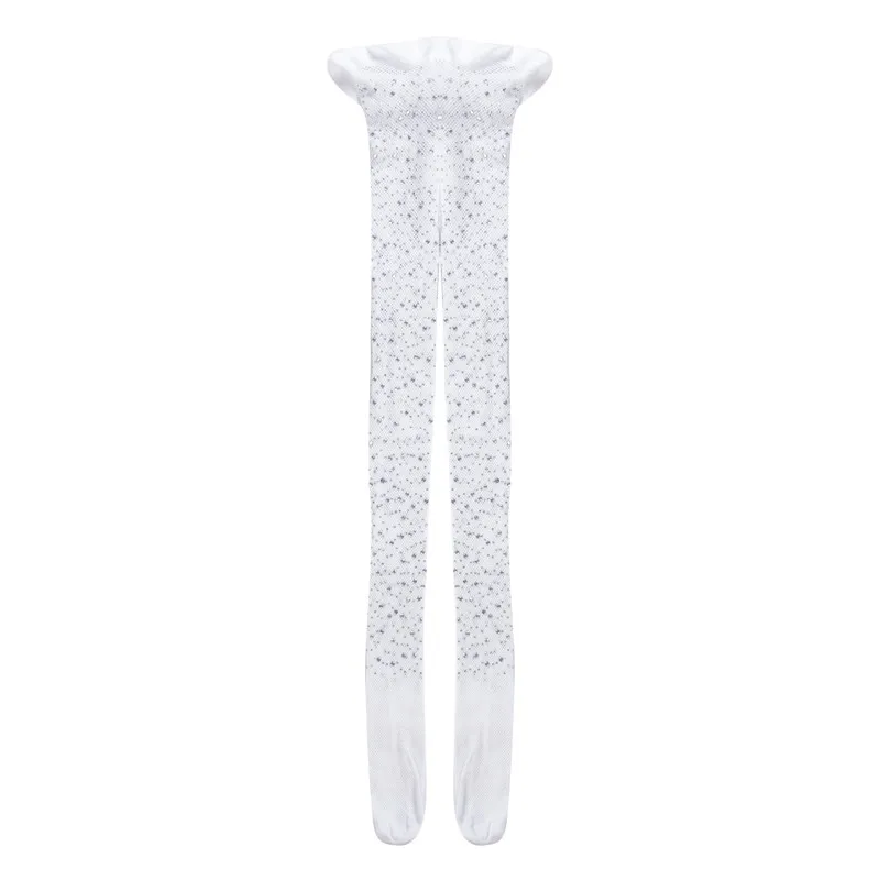 Baby-Mädchen-Strumpfhose mit Strassbesatz, elastische Netzstrumpfhose mit glänzenden Diamanten für coole, wilde Outfits, Prinzessinnen-Leggings für Kinder – Detail 12