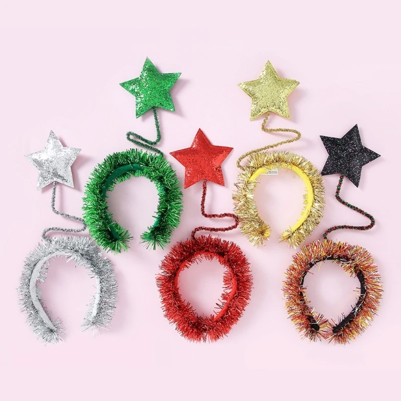 Baby Christmas Headband with Star Sequins Lovely Hair Hoop Hairbands Headwear Dropshipping