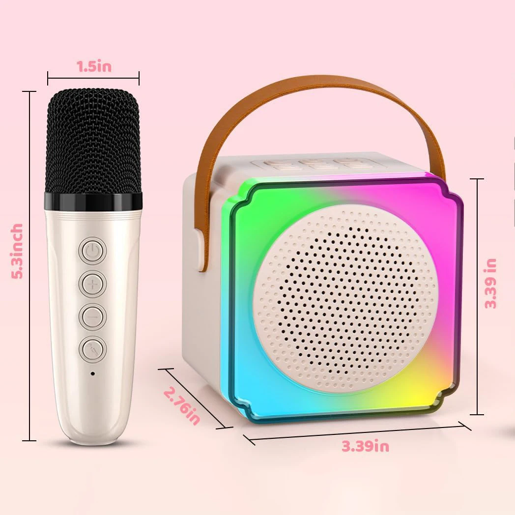 Portable Wireless Bluetooth Karaoke Equipment Speaker And Microphone For Events Easter Toys