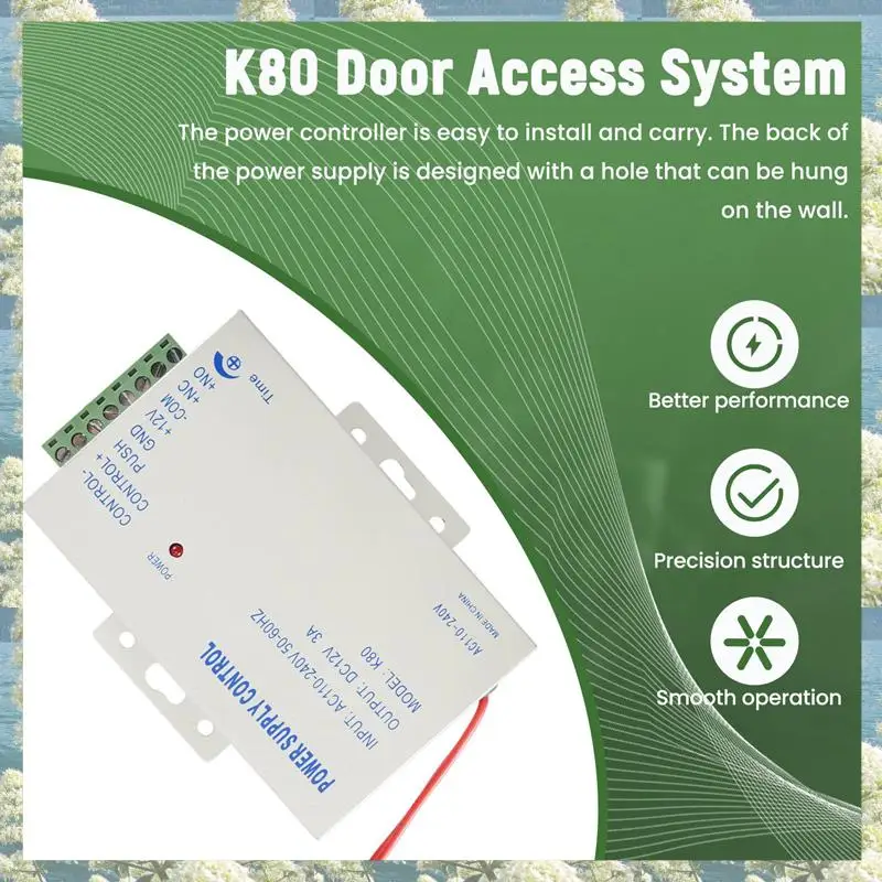 New-K80 Deurtoegangssysteem Elektrische voeding Controle DC 12V 3A Miniatuur Power/Elektrisch slot Power/Toegangscontrolesysteem
