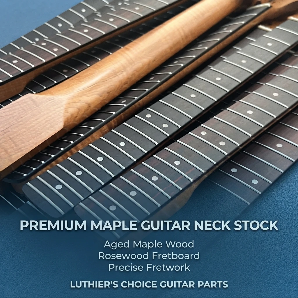 648mm Scale Stainless Steel Frets ST Neck, Flame Pattern, Dark Fretboard, 22 Frets, Truss Rod, Gloss Finish, 56mm Heel Part