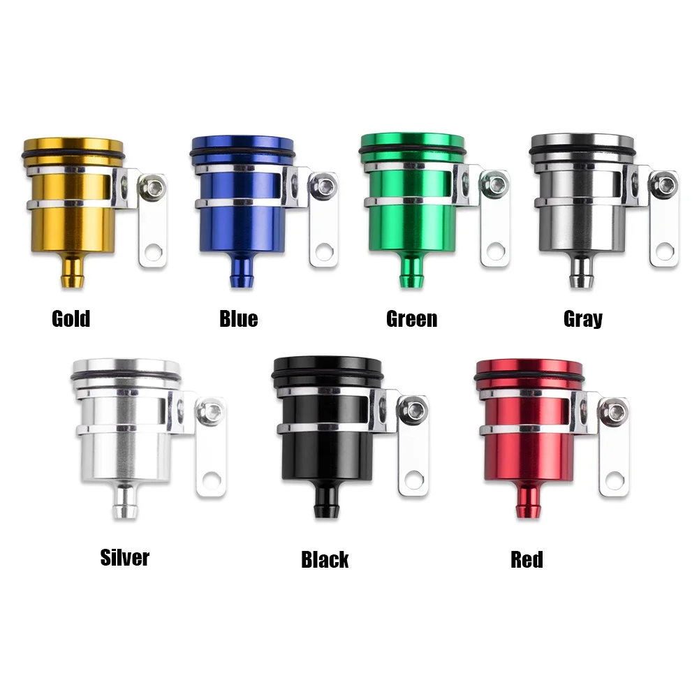 Depósito de líquido de frenos de motocicleta Universal, aleación de aluminio, tanque de embrague trasero de motocicleta, taza de líquido de aceite con soporte, Piezas de motocicleta
