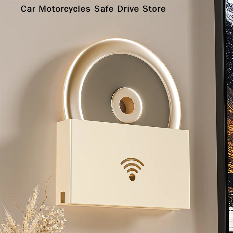 【CM】Minimalist Wireless Router Storage Box Without Drilling Wall Hanger For The Living Room WiFi Router Holder And Storage Shelf image 4