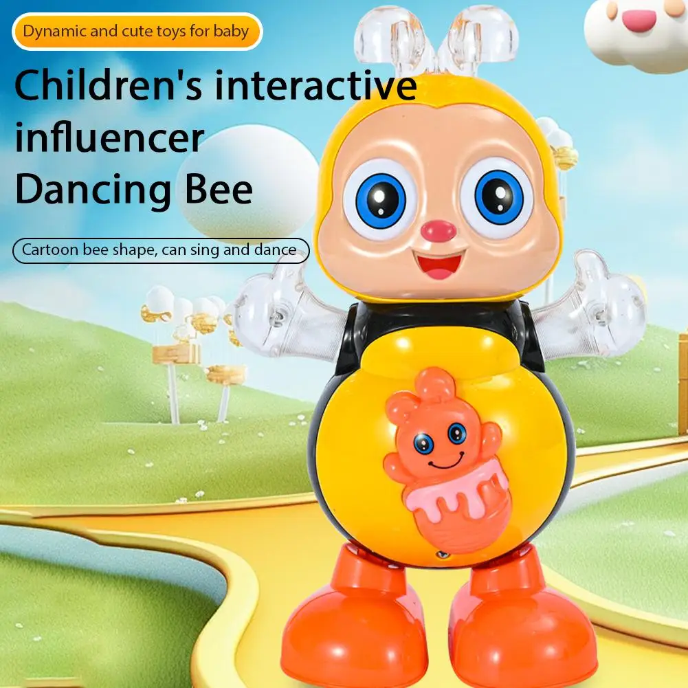Interactive Musical Bee Toys, Dancing Toy,Musical Bee with Lights,Dancing Bees Toy, Delight Sensory Fun Birthday Gift Desk Decor