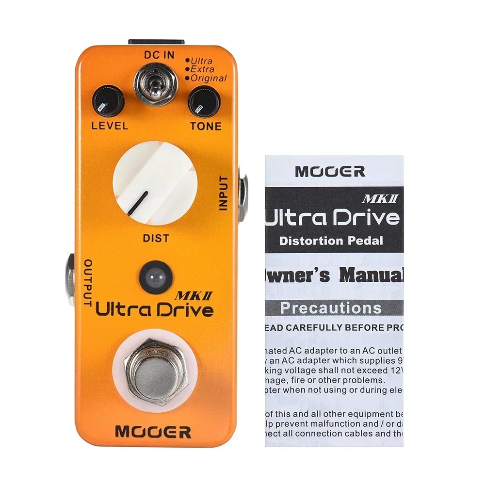 

MOOER Ultra Drive MKII Guitar Effect Pedal Distortion Synthesizer Effector True Bypass Full Metal Shell Pedal Guitarra Accessory