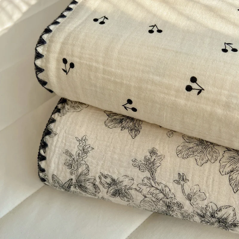 Mother and Baby Grade Cotton Wrinkled Yarn Blanket Multifunctional Summer Blanket Baby Toddler Cover Blanket Bath Towel