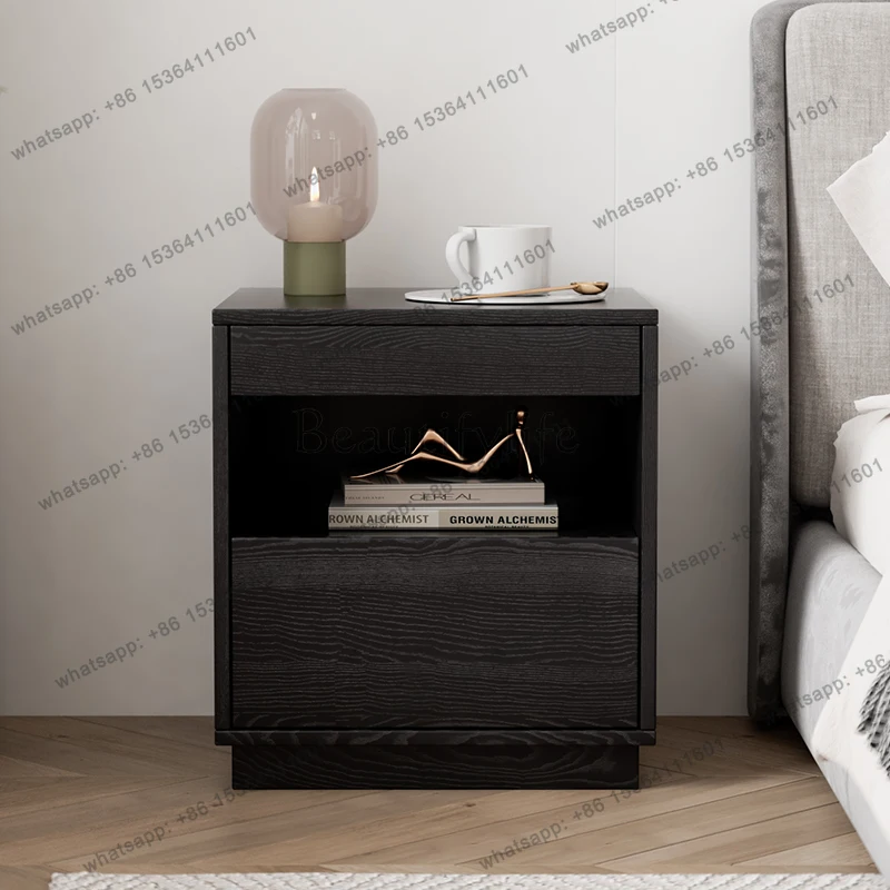 dark grid requires NEC magnetic card unlocking bedside table drawers Storage locker side table money safe bedroom Furniture