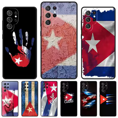 Cuba flag Art phone case For Samsung Galaxy S24 S23 S22 Ultra Note 10 20 Plus S8 S9 S10 S20 S21 FE Cover
