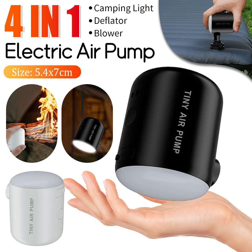 มินิแบบพกพาปั๊มลม 4kPa ปั๊มลมไฟฟ้าแบบชาร์จไฟไร้สายเครื่องอัดอากาศแคมป์ปิ้งไลท์ดีเฟลเตอร์โบลเวอร์เครื่องมือกลางแจ้ง