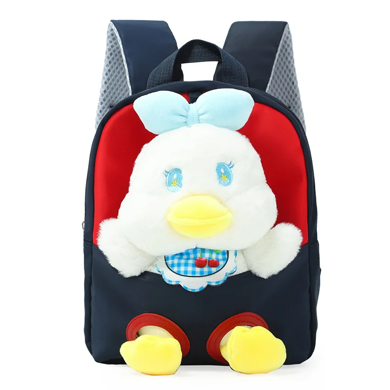 Cartoon cute kindergarten bag girls Plush Duck Children backpacks High quality Boy child backpack Small school bags 2024 kids